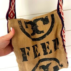 Tory Burch feed sack bag